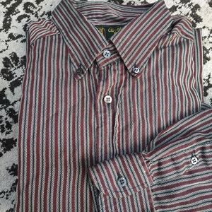 Bobby Jones Chevron Stripped Button Down XL Cotton Golf